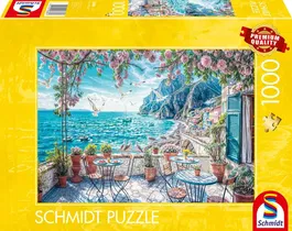 Schmidt Spiele Puzzle Terraza junto al mar 1000 Piezas, A partir de 12 años, SCH4001504588847