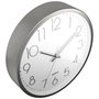 Mebus Reloj de pared de cuarzo 19627 Plata/Blanco
