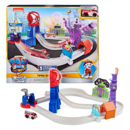 Spin Master Paw Patrol True Metal Total City Rescue Set de Pistas - Vehículo Exclusivo Marshall Escala 1:55 - Juguete para Niños +3 Años