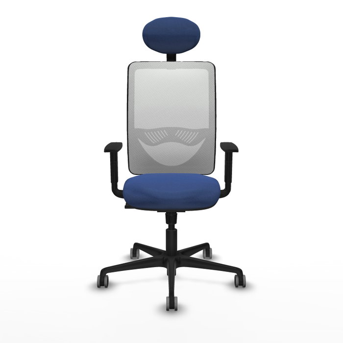 PIQUERAS Y CRESPO Silla de oficina Zulema con mecanismo Sincro, Azul marino y Blanco PIQUERAS Y CRESPO Silla de oficina Zulema con mecanismo Sincro, Azul marino y Blanco