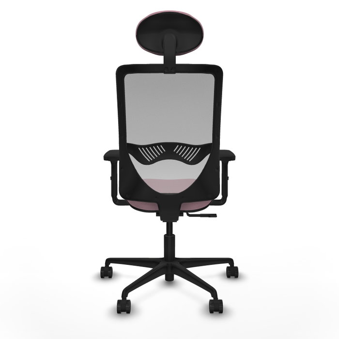 PIQUERAS Y CRESPO Silla de oficina Zulema con mecanismo Sincro, Tela Rosa y Malla Gris PIQUERAS Y CRESPO Silla de oficina Zulema con mecanismo Sincro, Tela Rosa y Malla Gris