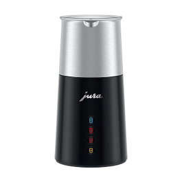 JURA 24331 Milchschäumer Hot & Cold 2025, Espumador de leche automático, 360 ml, Negro y Plata, Acero inoxidable