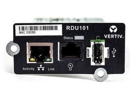 Vertiv IntelliSlot RDU101 Tarjeta de Red Interna Ethernet 100 Mbit/s con Puerto USB, Negro