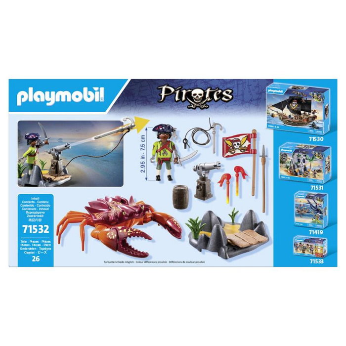PLAYMOBIL Batalla con el Cangrejo Gigante 71532 Piratas