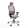 PIQUERAS Y CRESPO Silla de oficina Zulema Rosa y Gris con Mecanismo Sincro/Traslack