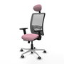 PIQUERAS Y CRESPO Silla de oficina Zulema Rosa y Gris con Mecanismo Sincro/Traslack