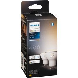 Philips Hue Paquete de 2 bombillas LED GU10 Blanco cálido a blanco frío