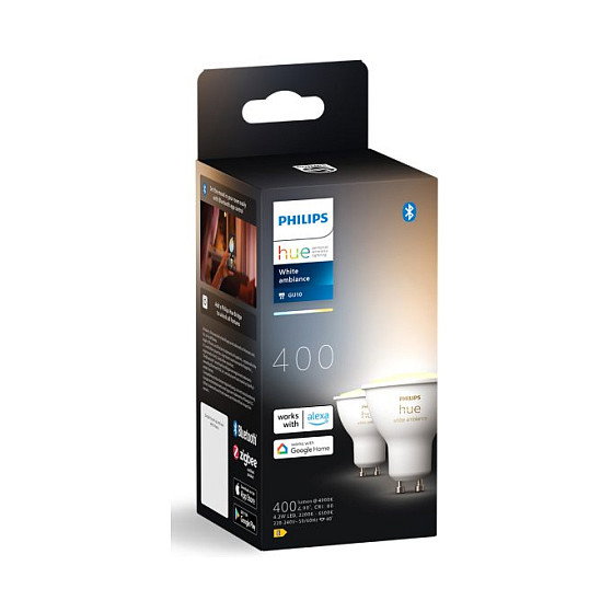 Philips Hue White Ambiance GU10 Pack de 2 Philips Hue White Ambiance GU10 Pack de 2
