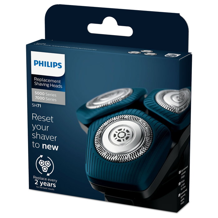 Philips Cabezales de Repuesto SH71/50 para Series 5000, 6000 y 7000, Pack de 3, Plata Philips Cabezales de Repuesto SH71/50 para Series 5000, 6000 y 7000, Pack de 3, Plata