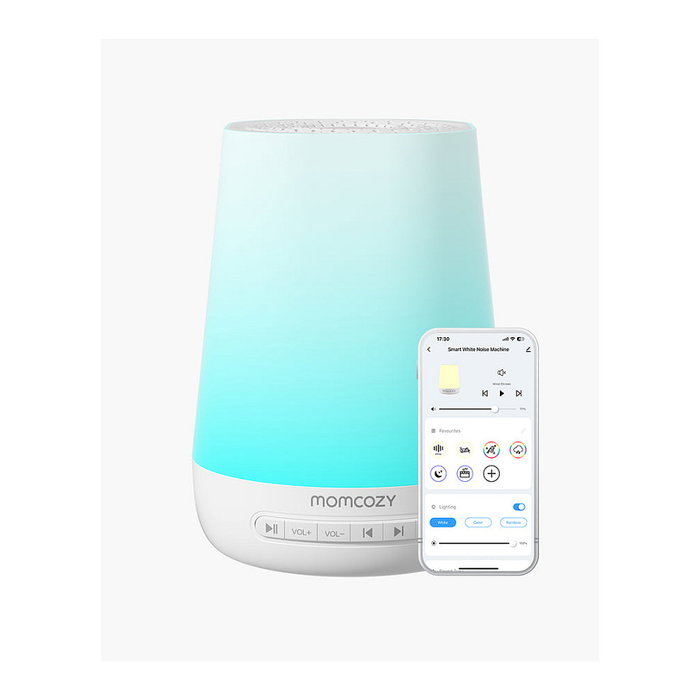 Momcozy Máquina de Ruido Blanco con Lámpara de Mesa Inteligente y Control por App