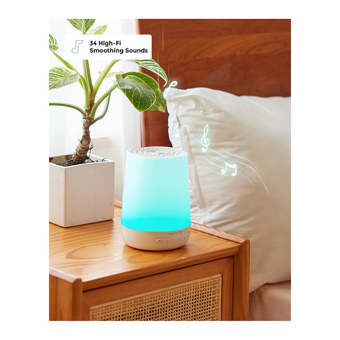 Momcozy Máquina de Ruido Blanco con Lámpara de Mesa Inteligente y Control por App