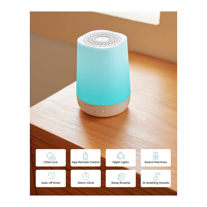 Momcozy Máquina de Ruido Blanco con Lámpara de Mesa Inteligente y Control por App