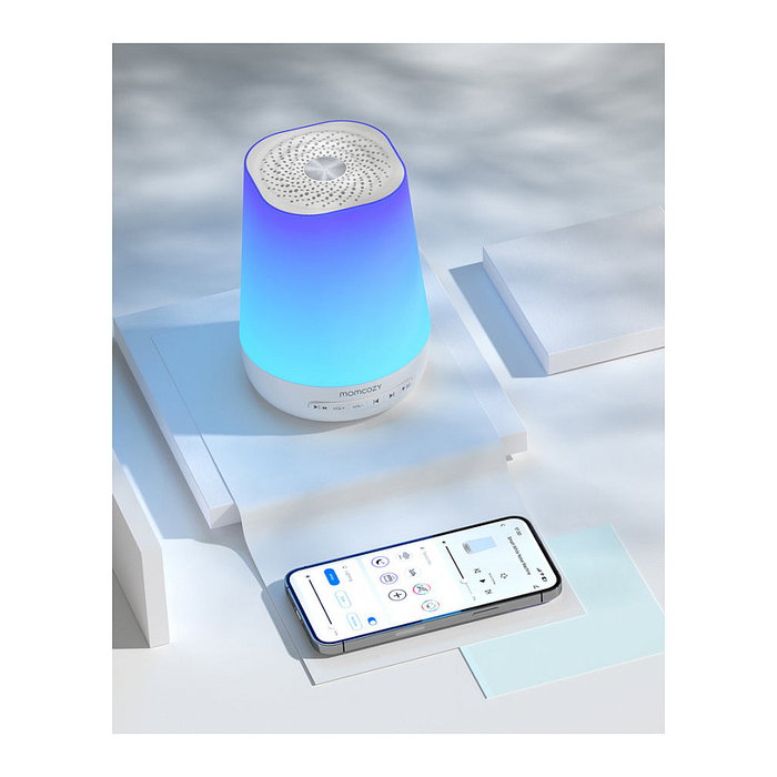 Momcozy Máquina de Ruido Blanco con Lámpara de Mesa Inteligente y Control por App