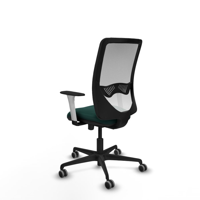 PIQUERAS Y CRESPO Silla de oficina Zulema con mecanismo Sincro/Traslack Verde botella y Blanco PIQUERAS Y CRESPO Silla de oficina Zulema con mecanismo Sincro/Traslack Verde botella y Blanco