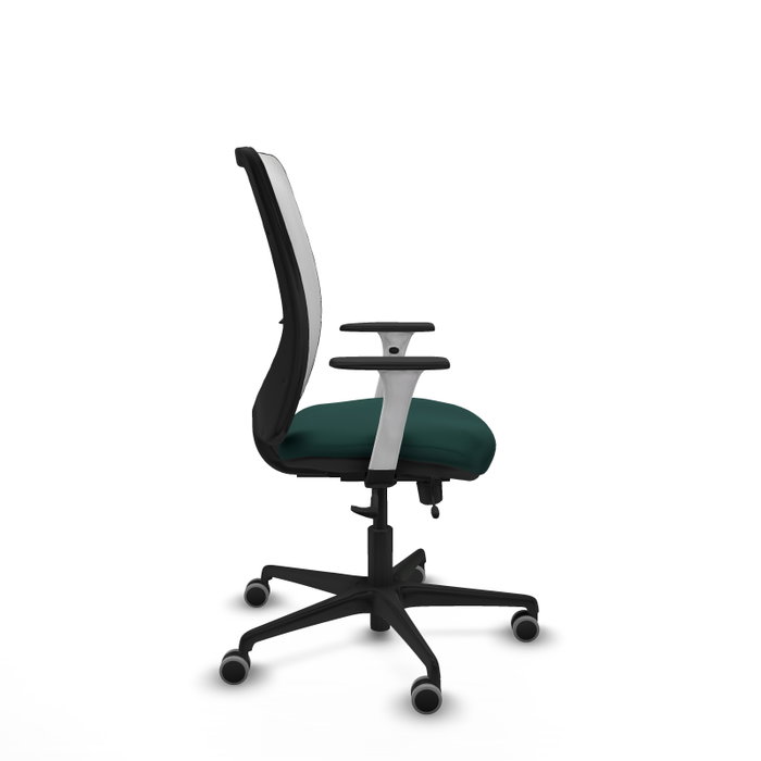 PIQUERAS Y CRESPO Silla de oficina Zulema con mecanismo Sincro/Traslack Verde botella y Blanco PIQUERAS Y CRESPO Silla de oficina Zulema con mecanismo Sincro/Traslack Verde botella y Blanco