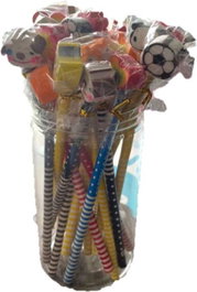 ROYMART Bote de 24 Lápices con Gomas Lite Style