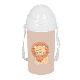 Safta Botella Preescolar Leon 500ml con Apertura Automática y Pajita