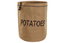DKD Home Decor Bolsa de Algodón y Poliéster para Patatas Natural 28x28x40 cm