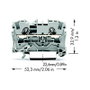 WAGO 2004-1201 Borna de paso de 2 conductores 4mm