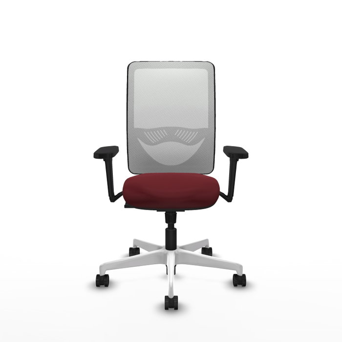 PIQUERAS Y CRESPO Silla de oficina Zulema con mecanismo Sincro, Granate y Blanco PIQUERAS Y CRESPO Silla de oficina Zulema con mecanismo Sincro, Granate y Blanco