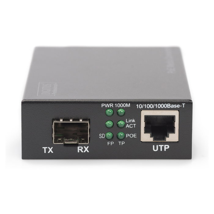 Digitus DN-82140 Convertidor de medios Gigabit PoE RJ45/SFP Digitus DN-82140 Convertidor de medios Gigabit PoE RJ45/SFP