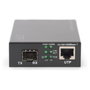 Digitus DN-82140 Convertidor de medios Gigabit PoE RJ45/SFP