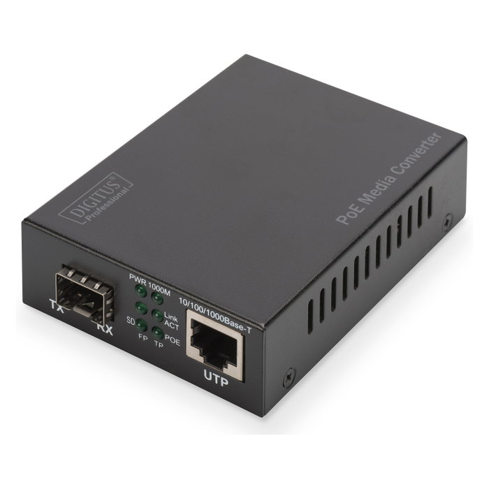 Digitus DN-82140 Convertidor de medios Gigabit PoE RJ45/SFP Digitus DN-82140 Convertidor de medios Gigabit PoE RJ45/SFP