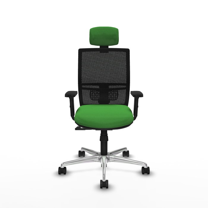 PIQUERAS Y CRESPO Silla de oficina Yunquera con mecanismo Sincro, Verde y Negro