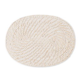 Salvamantel Blanco Fibra Natural Cocina 40 X 30 cm (Set de 2)