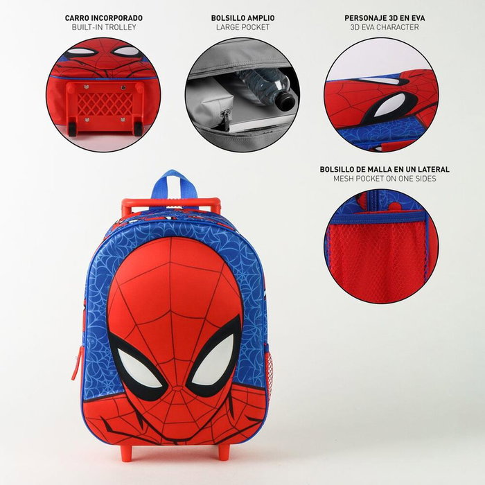 Cerdá Mochila Infantil Trolley 3D Spiderman Marvel Azul Cerdá Mochila Infantil Trolley 3D Spiderman Marvel Azul