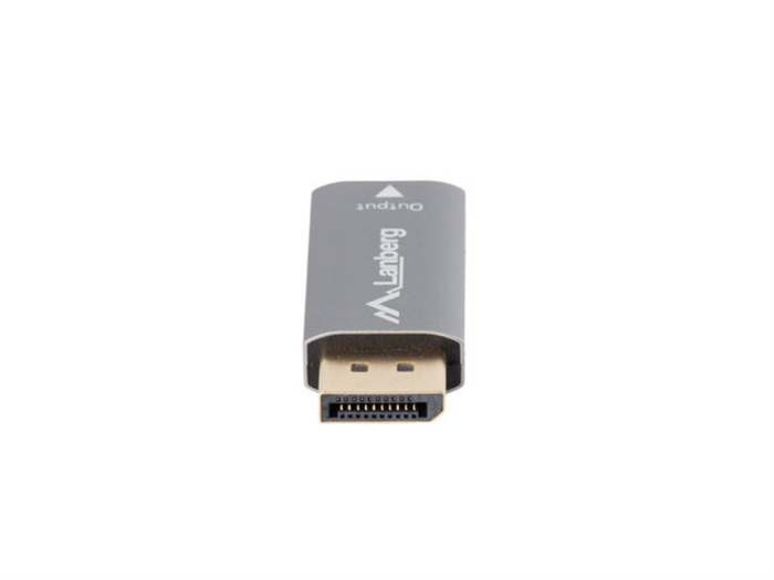 Lanberg Adaptador DisplayPort a HDMI 8K/4K, DisplayPort 1.4 HDMI 2.1, 48Gbps, 7680x4320@60Hz, 3840x2160@120Hz, Chapado Oro, Sin Cable - DP-HDMI-8K