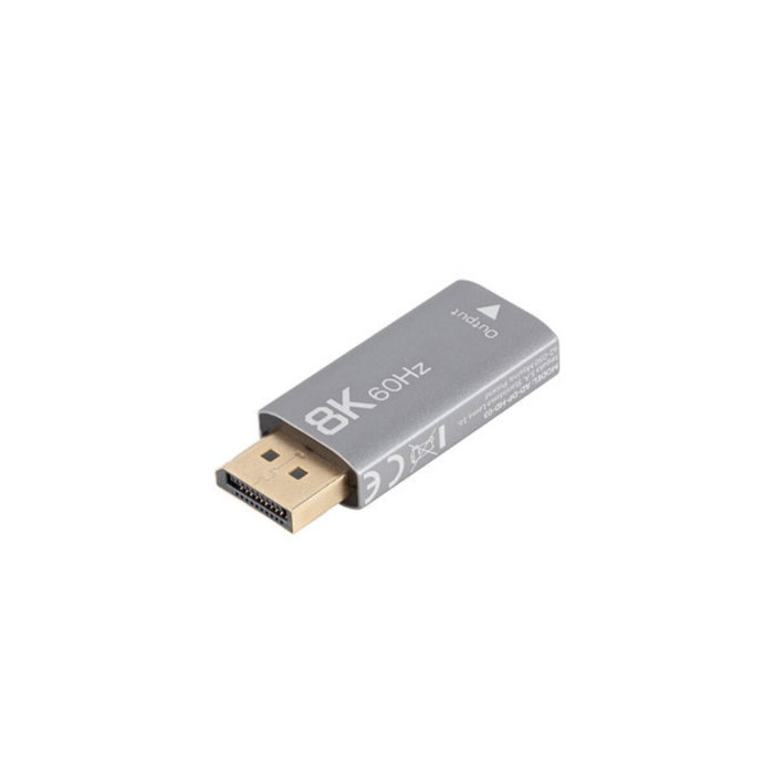 Lanberg AD-DP-HD-03 Adaptador DisplayPort Macho a HDMI Hembra 8K Plata