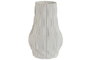 DKD Home Decor Jarrón de Gres Blanco con Acabado 3D