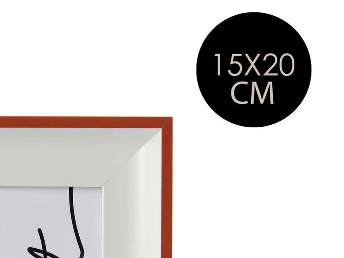 Giftdecor Portafotos 15x20 cm Blanco y Rojo (Set de 24)