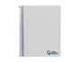 Liderpapel Cuaderno espiral A7 Micro Wonder, Tapa plástico, 100 hojas, 90gr, Cuadro 5mm, 4 bandas, Color gris