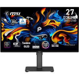 MSI Pro MAX 271UPX12G Monitor Gaming 26,5 pulgadas 4K UHD QD-OLED 120 Hz Negro