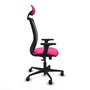 PIQUERAS Y CRESPO Silla de oficina Zulema con mecanismo Sincro, Rosa y Negro