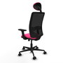 PIQUERAS Y CRESPO Silla de oficina Zulema con mecanismo Sincro, Rosa y Negro