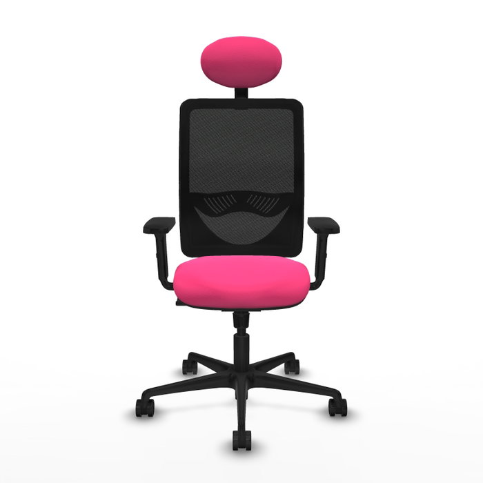 PIQUERAS Y CRESPO Silla de oficina Zulema con mecanismo Sincro, Rosa y Negro PIQUERAS Y CRESPO Silla de oficina Zulema con mecanismo Sincro, Rosa y Negro