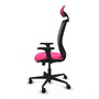 PIQUERAS Y CRESPO Silla de oficina Zulema con mecanismo Sincro, Rosa y Negro