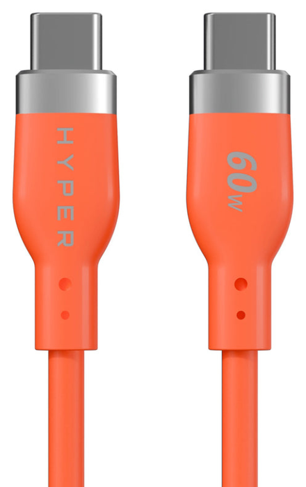 Targus HyperJuice Flex Cable USB-C a USB-C de 1,5 m, 60 W, Naranja