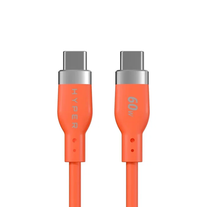 Targus HyperJuice Flex Cable USB-C a USB-C de 1,5 m, 60 W, Naranja Targus HyperJuice Flex Cable USB-C a USB-C de 1,5 m, 60 W, Naranja
