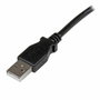 Startech Cable USB 2.0 A a B Macho Acodado Izquierdo de 1m, Negro