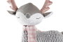 DKD Home Decor Figura de Navidad Ciervo Fantasía Poliéster Gris Rosa Blanco 11 x 49 x 20 cm