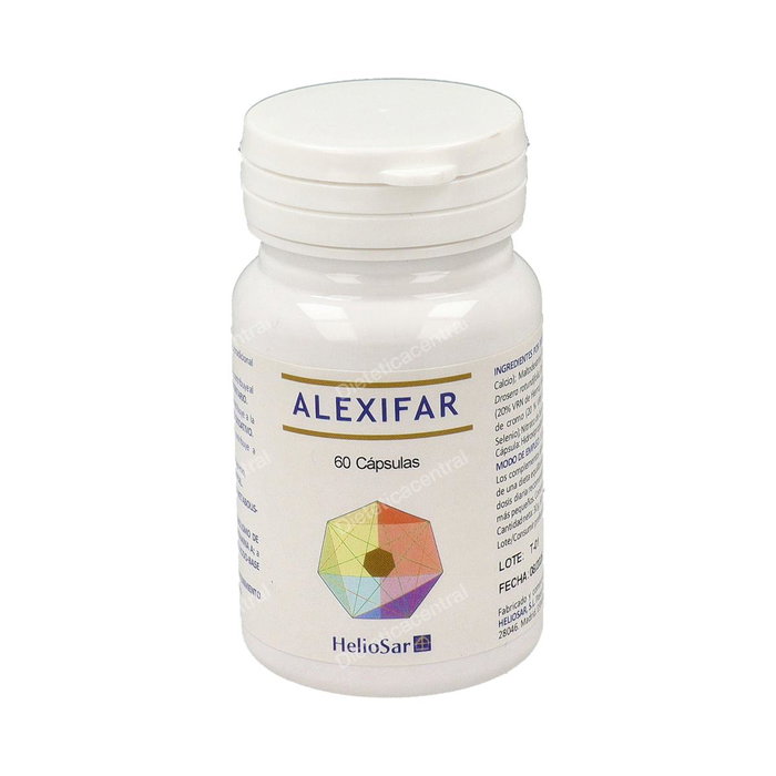 HELIOSAR Alexifar 60Cap. - Complemento Alimenticio con Cobre, Cromo, Zinc y Magnesio para Sistema Inmunitario y Metabolismo HELIOSAR Alexifar 60Cap. - Complemento Alimenticio con Cobre, Cromo, Zinc y Magnesio para Sistema Inmunitario y Metabolismo