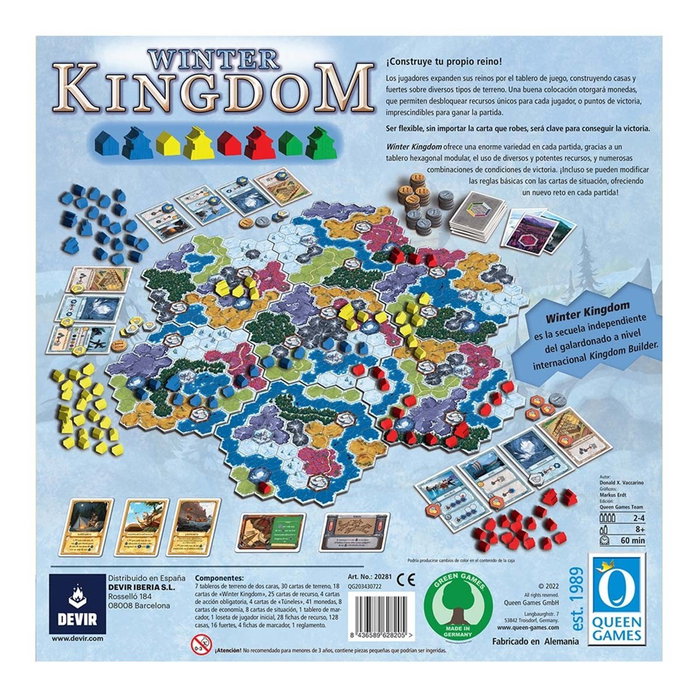 Devir Winter Kingdom Juego de Mesa Estratégico, 2-4 Jugadores, Edad Recomendada 8 Años