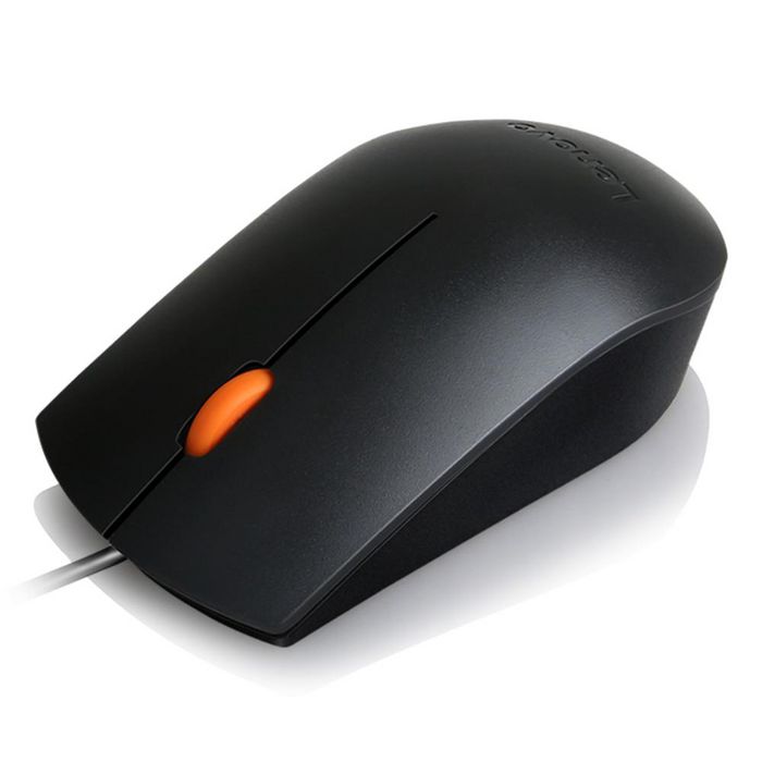 Lenovo Ratón USB, 1600 DPI, Conexión Plug-and-Play, Diseño Ergonómico, Óptico