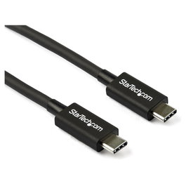 Startech 0,8m Thunderbolt 3 USB-C Cable 40Gbps - Compatible Thunderbolt y USB Tipo C M/M Negro