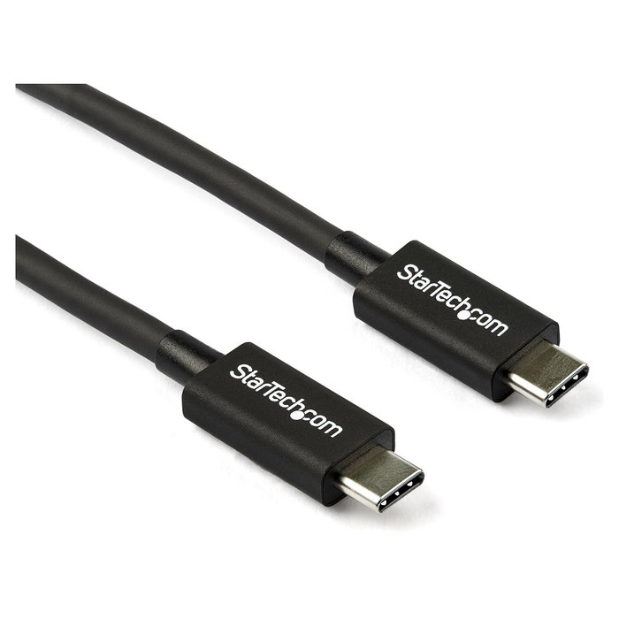 Startech 0,8m Thunderbolt 3 USB-C Cable 40Gbps - Compatible Thunderbolt y USB Tipo C M/M Negro