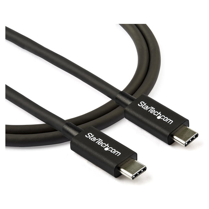 Startech 0,8m Thunderbolt 3 USB-C Cable 40Gbps - Compatible Thunderbolt y USB Tipo C M/M Negro